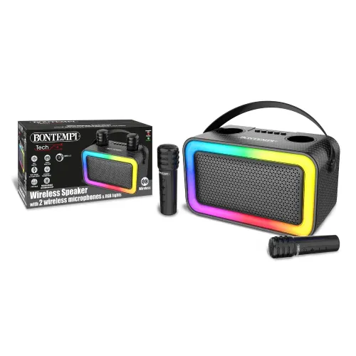 BONTEMPI CASSA WIRELESS CON 2 MICROFONI SENZA...