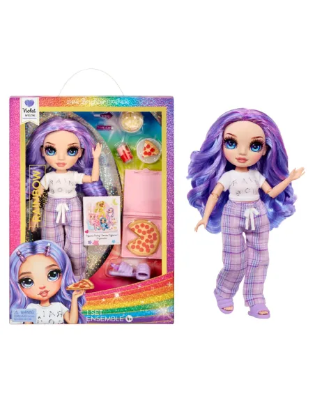 RAINBOW HIGH JUNIOR HIGH PJ PARTY VIOLET BAMBOLA 22 CM (503705)