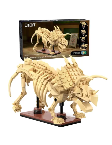 CADA SCHELETRO DI TRICERATOPO FOSFORESCENTE 272 PEZZI (C59013W)