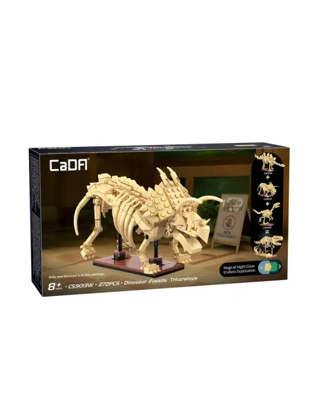 CADA SCHELETRO DI TRICERATOPO FOSFORESCENTE 272 PEZZI (C59013W)
