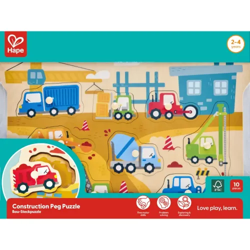HAPE PUZZLE DEI VEICOLI IN LEGNO CON POMELLI...