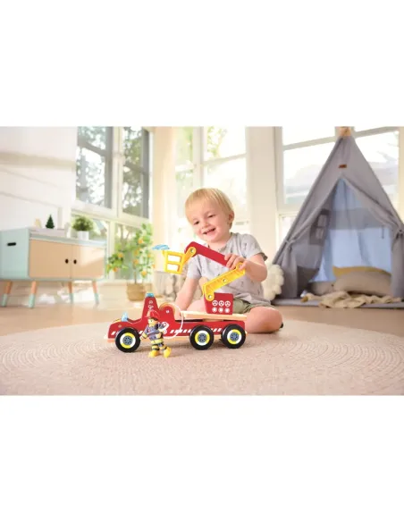 HAPE CAMION DEI POMPIERI CON LUCI E SIRENA (E3090)