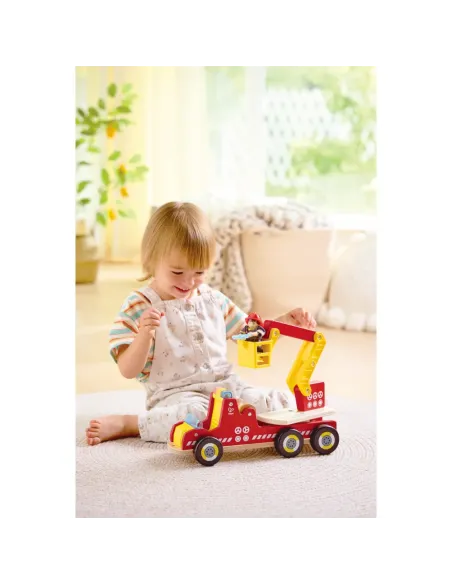 HAPE CAMION DEI POMPIERI CON LUCI E SIRENA (E3090)