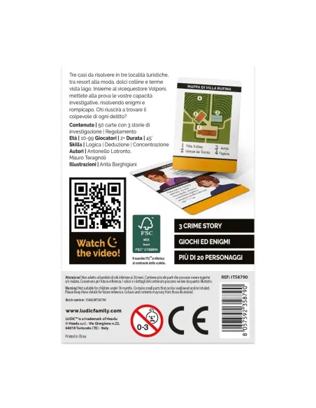 GIALLI IN GIOCO DELITTI IN VACANZA GIOCO DI CARTE INVESTIGATIVO (IT58790)