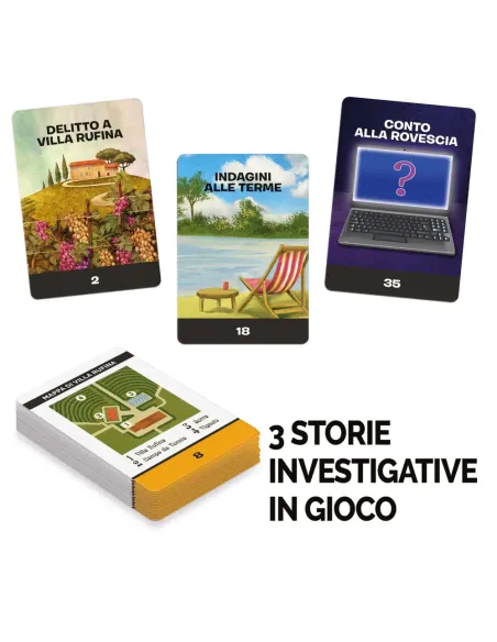 GIALLI IN GIOCO DELITTI IN VACANZA GIOCO DI CARTE INVESTIGATIVO (IT58790)