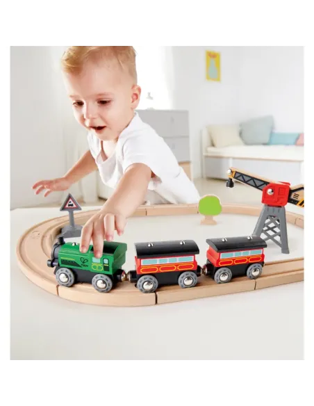 HAPE TRENO PASSEGGERI D'EPOCA A VAPORE IN LEGNO (E3719)