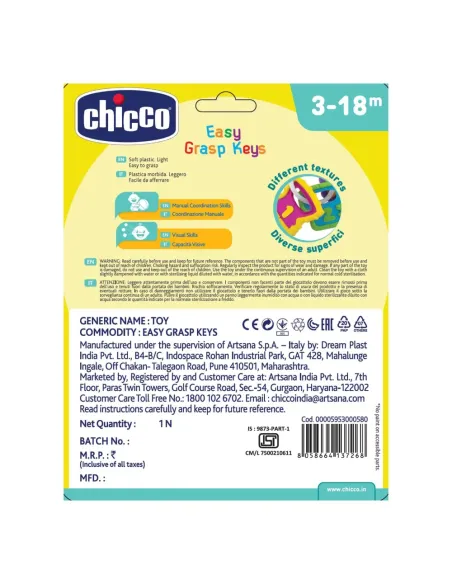 CHICCO TRILLINO CHIAVI AFFERRAFACILE (5953)