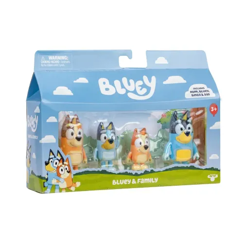 BLUEY ACTION FIGURE 4 PERSONAGGI FAMIGLIA...