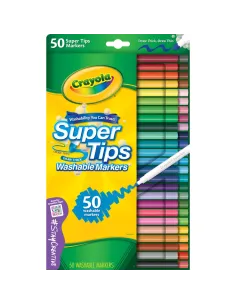 CRAYOLA SUPER TIPS 50 PENNARELLI LAVABILI A SUPERPUNTA...