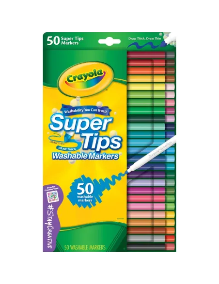 CRAYOLA SUPER TIPS 50 PENNARELLI LAVABILI A SUPERPUNTA (7555)