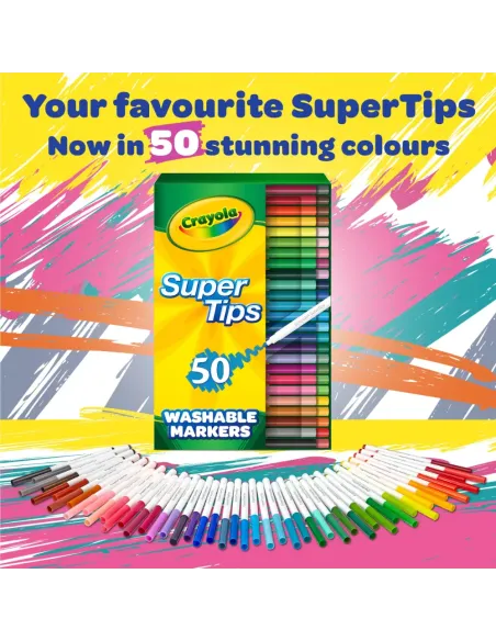 CRAYOLA SUPER TIPS 50 PENNARELLI LAVABILI A SUPERPUNTA (7555)