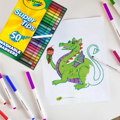 CRAYOLA SUPER TIPS 50 PENNARELLI LAVABILI A...