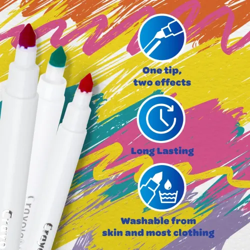CRAYOLA SUPER TIPS 50 PENNARELLI LAVABILI A...