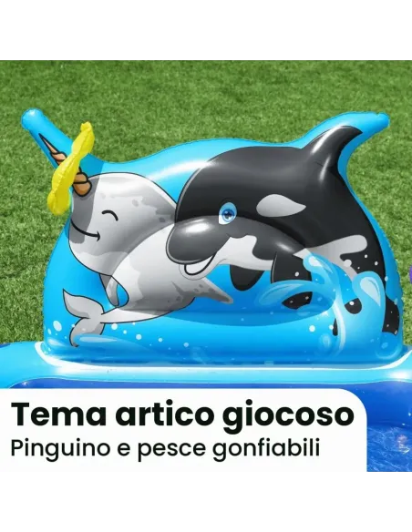 BESTWAY PLAYCENTER GONFIABILE POLAR PALS CON PISCINETTA (53156)