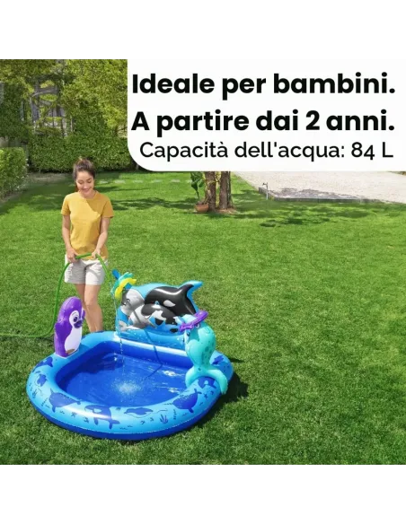 BESTWAY PLAYCENTER GONFIABILE POLAR PALS CON PISCINETTA (53156)