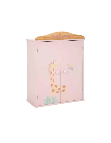ARIAS ARMADIO IN LEGNO NATURE PER BAMBOLE CON 5 GRUCCE (ARI21580)