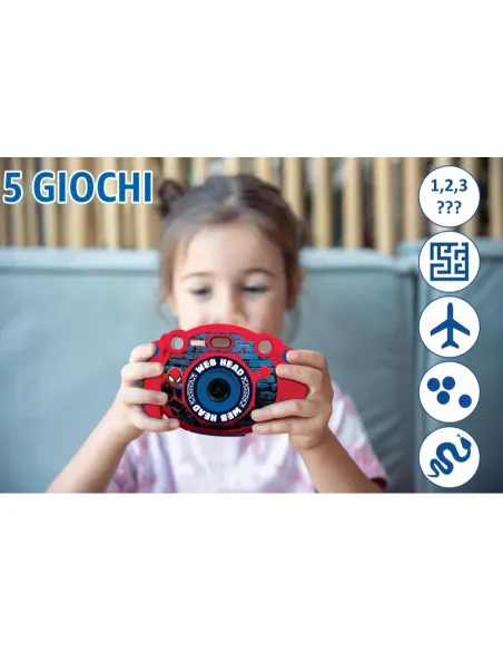 LEXIBOOK SPIDER-MAN FOTOCAMERA DIGITALE 4 IN 1 PER BAMBINI (DJ080SP)
