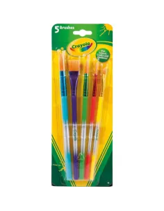 CRAYOLA SET 5 PENNELLI SETOLE MORBIDE TAGLIE ASSORTITE...