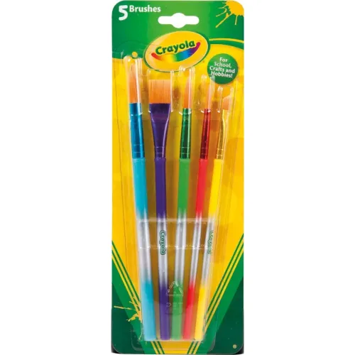 CRAYOLA SET 5 PENNELLI SETOLE MORBIDE TAGLIE...