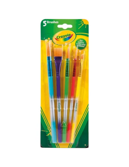 CRAYOLA SET 5 PENNELLI SETOLE MORBIDE TAGLIE ASSORTITE (3007)