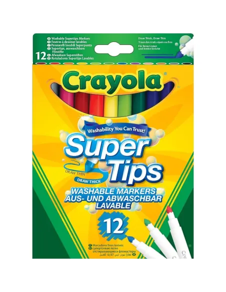 CRAYOLA SUPER TIPS 12 PENNARELLI LAVABILI A SUPERPUNTA (7509)