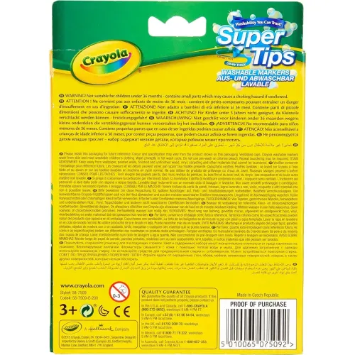 CRAYOLA SUPER TIPS 12 PENNARELLI LAVABILI A...