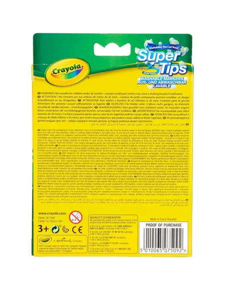 CRAYOLA SUPER TIPS 12 PENNARELLI LAVABILI A SUPERPUNTA (7509)