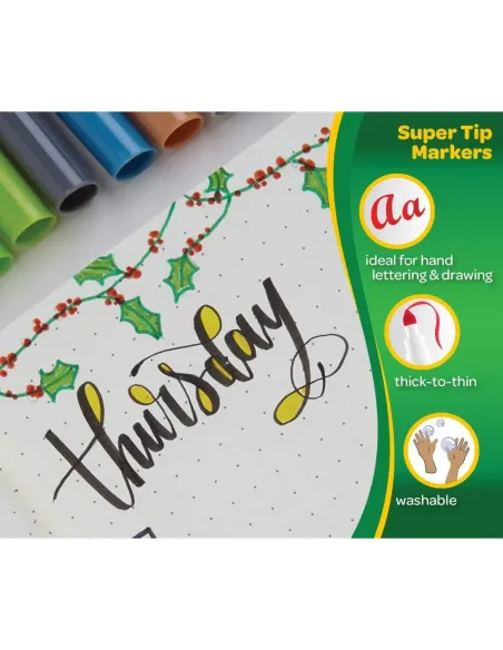 CRAYOLA SUPER TIPS 12 PENNARELLI LAVABILI A SUPERPUNTA (7509)