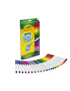 CRAYOLA SUPER TIPS 24 PENNARELLI LAVABILI A SUPERPUNTA...