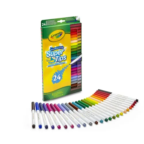 CRAYOLA SUPER TIPS 24 PENNARELLI LAVABILI A...