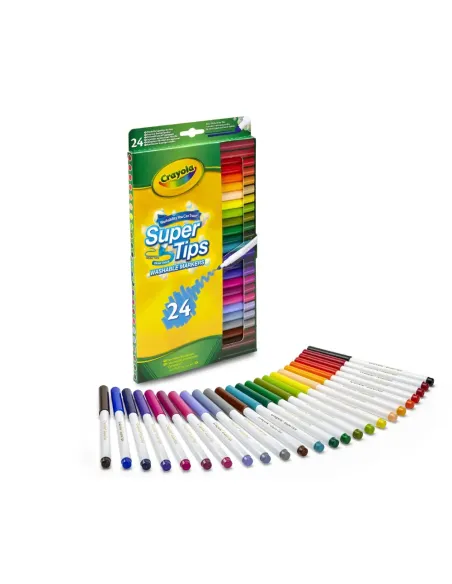 CRAYOLA SUPER TIPS 24 PENNARELLI LAVABILI A SUPERPUNTA (7551)