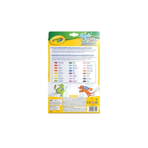 CRAYOLA SUPER TIPS 24 PENNARELLI LAVABILI A...