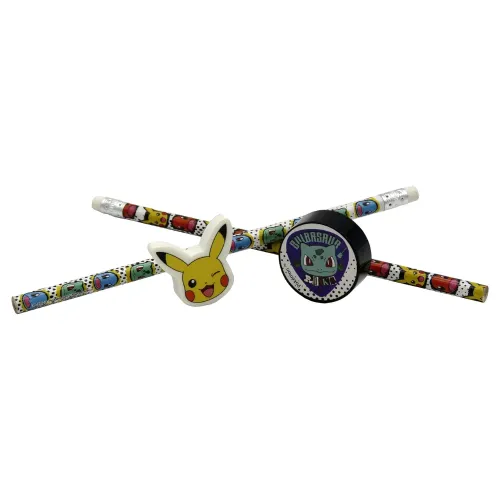 POKEMON SET CARTOLERIA 2 MATITE GOMMA E...