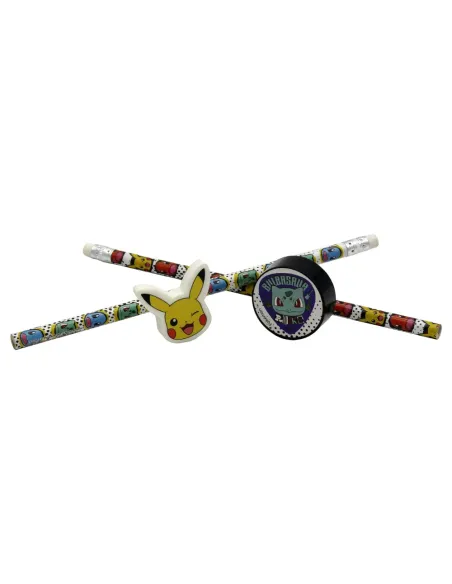 POKEMON SET CARTOLERIA 2 MATITE GOMMA E TEMPERINO (51936)
