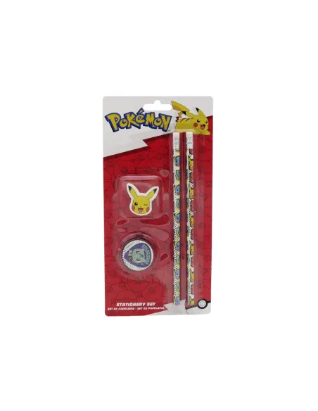 POKEMON SET CARTOLERIA 2 MATITE GOMMA E TEMPERINO (51936)