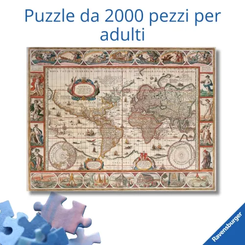 PUZZLE 2000 PEZZI MAPPAMONDO 1650 RAVENSBURGER...