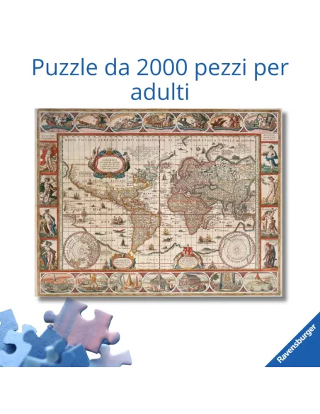 PUZZLE 2000 PEZZI MAPPAMONDO 1650 RAVENSBURGER (16633)