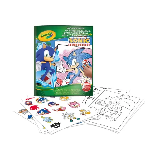 CRAYOLA ALBUM DA COLORARE CON STICKER SONIC 32...