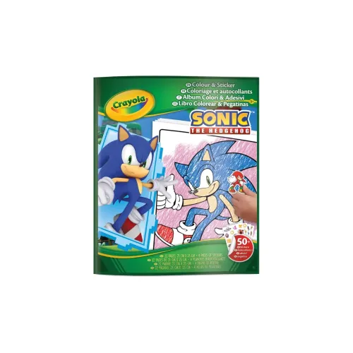 CRAYOLA ALBUM DA COLORARE CON STICKER SONIC 32...