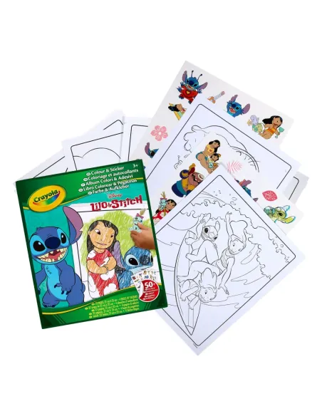 CRAYOLA ALBUM DA COLORARE CON STICKER LILO & STITCH 32 PAGINE (04-0900)
