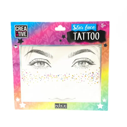 NICE CREATIVE STAR FACE TATTOO STELLINE E...