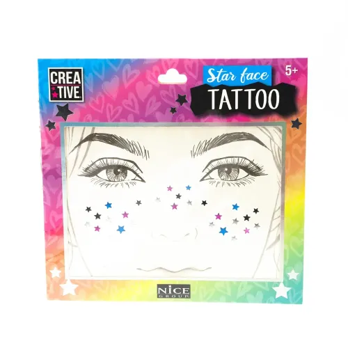 NICE CREATIVE STAR FACE TATTOO STELLINE E...