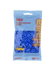 HAMA BEADS PERLINE MIDI DA STIRARE 1000 PEZZI AZZURRO...