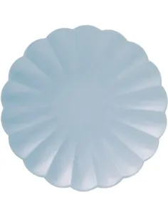 PIATTI CARTA COMPOSTABILE 23 CM AZZURRO PASTELLO 8 PEZZI...