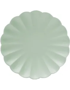 PIATTI CARTA COMPOSTABILE 23 CM VERDE MENTA 8 PEZZI (34731)