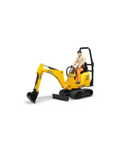 Micro escavatore JCB 8010 CTS Bruder bworld 62002 con operaio