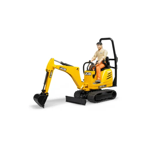 Micro escavatore JCB 8010 CTS Bruder bworld 62002 con operaio