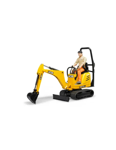 Micro escavatore JCB 8010 CTS Bruder bworld 62002 con operaio