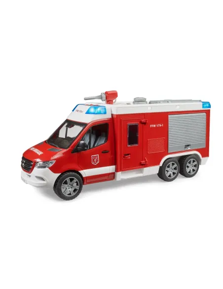 Autopompa vigili del fuoco MB Sprinter Bruder 02680 con luci e suoni