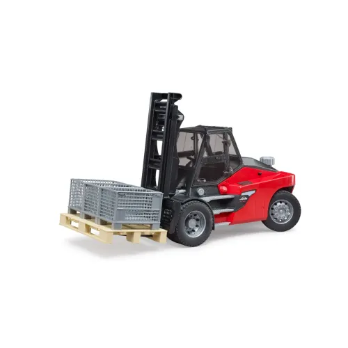 Carrello elevatore Linde HT160 Bruder 02513 con pallet e gabbie
